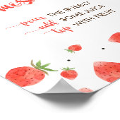 ベリースイートベビーシャワー桃佐バー標識 ポスター (角)