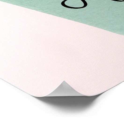 ベリースイートベビーシャワー歓迎の看板ポスター ポスター (角)