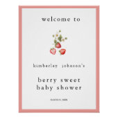 ベリースイートベビーシャワー海軍ウェルカムサイン ポスター (正面)