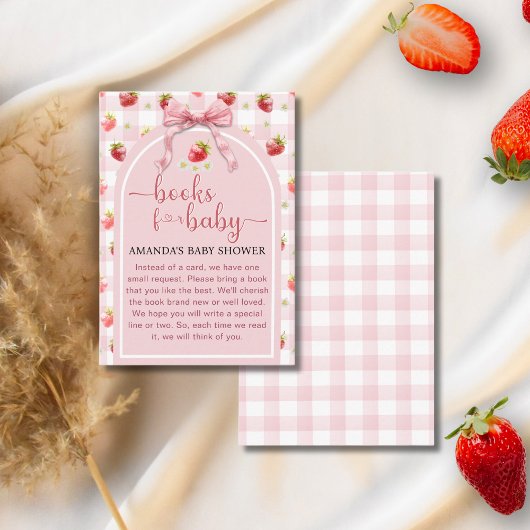 ベリースイートベビーシャワー用ストロベリーブック エンクロージャーカード