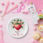 ベリースイートベビーシャワー紙プレートイチゴ ペーパープレート (パーティー)