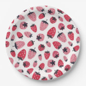 ベリースイートベビーシャワー紙プレートイチゴ ペーパープレート (正面)