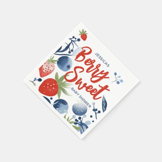 ベリースイートベビーシャワー紙プレート スタンダードカクテルナプキン (角)