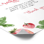 ベリースイートベビーシャワー。イチゴおむつラッフル ポスター (角)