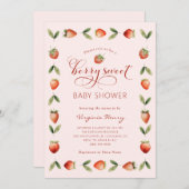 ベリースイートベビーシャワー 招待状 (正面/裏面)
