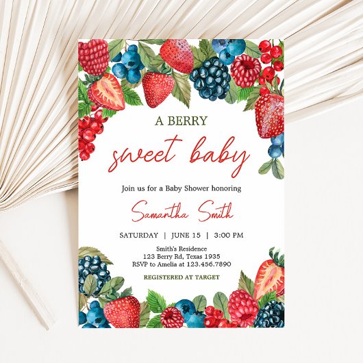 ベリースイートベビーシャワー 招待状