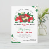 ベリースイートベビーニュートラルストロベリーベビーシャワー 招待状 (スタンド正面)