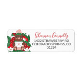 ベリースイートベビーピンクストロベリーベアーキューブアドレス ラベル (正面)