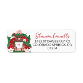 ベリースイートベビーピンクストロベリーベアーキューブアドレス ラベル