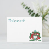 ベリースイートベビーブルーストロベリーベビーベビーシャワー サンキューカード (スタンド正面)