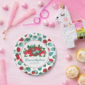 ベリースイートベビーブルーストロベリーボーイベビーシャワー ペーパープレート (パーティー)