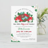 ベリースイートベビーブルーストロベリーボーイベビーシャワー 招待状 (スタンド正面)