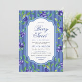 ベリースイートベビーブルーベリーベビーシャワー 招待状 (スタンド正面)