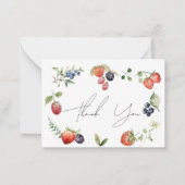 ベリースイートベリーガールベビーシャワーありがとう ノートカード (正面)