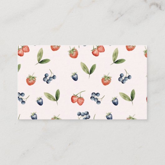 ベリースイートベリーガールベビーシャワー予約リクエスト エンクロージャーカード (裏面)