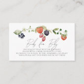 ベリースイートベリーガールベビーシャワー予約リクエスト エンクロージャーカード (正面)