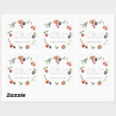 ベリースイートベリーガールベビーシャワー スクエアシール (シート)