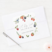 ベリースイートベリーガールベビーシャワー スクエアシール (封筒)