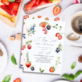 ベリースイートベリーガールベビーシャワー 招待状