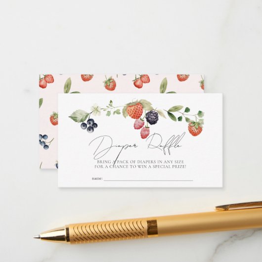 ベリースイートベリーベビーおむつラッフルチケット エンクロージャーカード (正面/裏面インサイチュ)