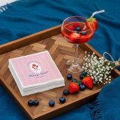 ベリースイートベリーモノグラムベビーシャワー スタンダードランチョンナプキン