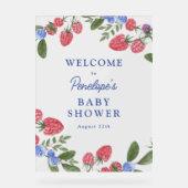 ベリースイートベリー赤ちゃんシャワー歓迎サイン アクリルサイン (正面)