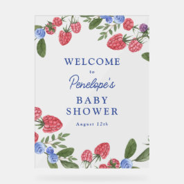 ベリースイートベリー赤ちゃんシャワー歓迎サイン アクリルサイン