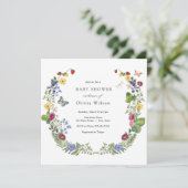 ベリースイートボホワイルドフラワーベビーシャワー 招待状 (スタンド正面)