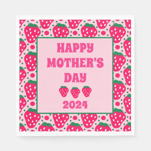 ベリースイートマザーズデイブランチパーティー スタンダードランチョンナプキン (正面)