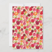 ベリースイートラズベリーベビーシャワー 招待状 (裏面)