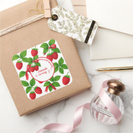 ベリースイートラズベリー子供の誕生日パーティー- スクエアシール