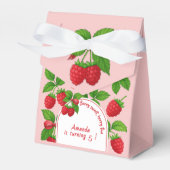 ベリースイートラズベリー子供の誕生日パーティー- フェイバーボックス (正面サイド)