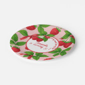 ベリースイートラズベリー子供の誕生日パーティー- ペーパープレート (アングル)