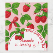 ベリースイートラズベリー子供の誕生日パーティー- ワインラベル (シングルラベル)