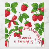 ベリースイートラズベリー子供の誕生日パーティー- ワインラベル (シングルラベル)