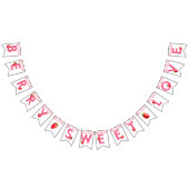 ベリースイートラブストロベリーギンガムピンクレッドバッハ バンティングフラッグ (全)