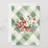 ベリースイートレッドガールストロベリーベビーシャワー 招待状 (裏面)