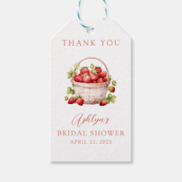 ベリースイートレッドストロベリーサンキューメッセージカード ギフトタグ
