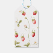 ベリースイートレッドストロベリーサンキューメッセージカード ギフトタグ (裏面)