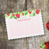 ベリースイートレッドストロベリーベビーシャワーノートカード 招待状