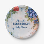 ベリースイートワイルドベリー&フラワーベビーシャワー ペーパープレート (正面)