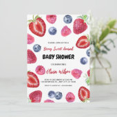 ベリースイート到着：オールシーズンのベビーシャワー 招待状 (スタンド正面)