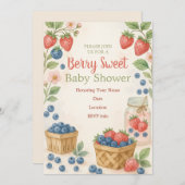 ベリースイート素朴デザインベビーシャワー招待状 招待状 (正面/裏面)