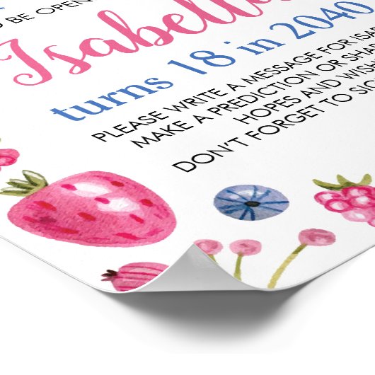 ベリースイート誕生日タイムカプセルサイン ポスター (角)