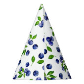 ベリースイート誕生日ブルーベリーウォーターカラーキュート パーティーハット (裏面)