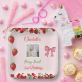 ベリースイート誕生日写真 ペーパープレート (パーティー)