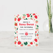 ベリースイート誕生日折り畳み 招待状 (正面)