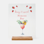 ベリースイート赤面アクリルミモサバーシャワーサイン アクリルサイン (正面)