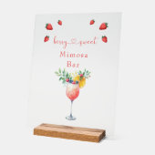 ベリースイート赤面アクリルミモサバーシャワーサイン アクリルサイン (傾斜)