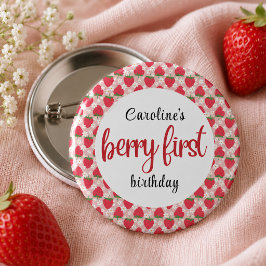 ベリースイート ストロベリー 1歳の誕生日パーティー 缶バッジ